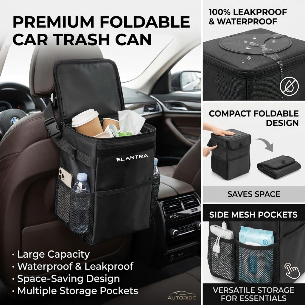 Waterproof Car Trash Can With Lid - Waterproof car trash can storage bag