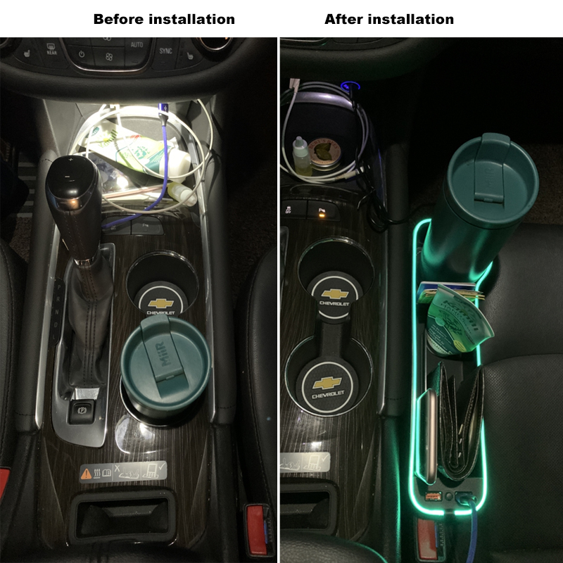 LED Car Seat Crevice Storage B - Seat Gap Filler Organizer With Usb Charger recension och pris