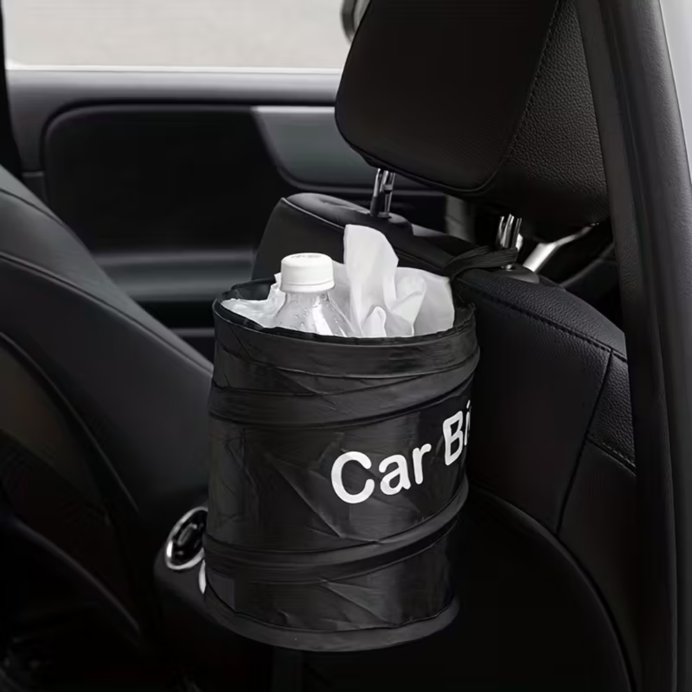 Mini Black Collapsible Pop-up  - Waterproof Car Trash Can With Lid recension och pris