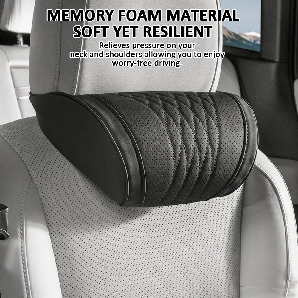 Luxurious Memory Foam Car Head - Memory Foam Car Neck Pillow Lumbar Support recension och pris