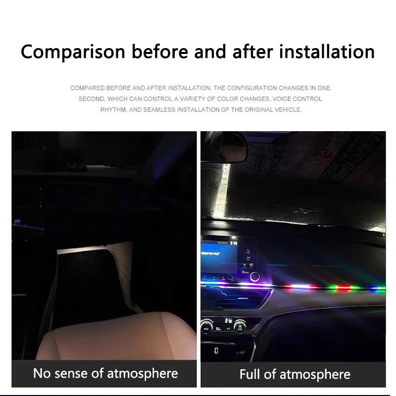 Colorful LED Car Interior Hidd - Led Ambient Interior Car Lights App Control recension och pris
