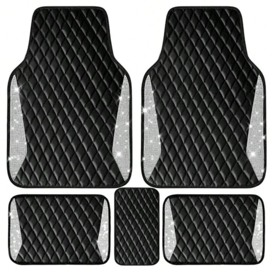 Leather Car Mats Shining Diamo - Car Floor Mats Universal Waterproof Leather recension och pris
