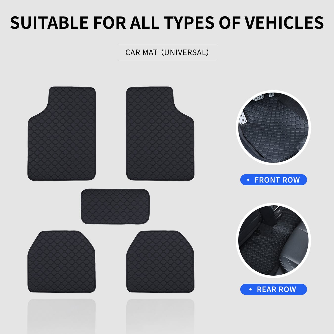 Car Floor Mats Full Set Univer - Car Floor Mats Universal Waterproof Leather recension och pris