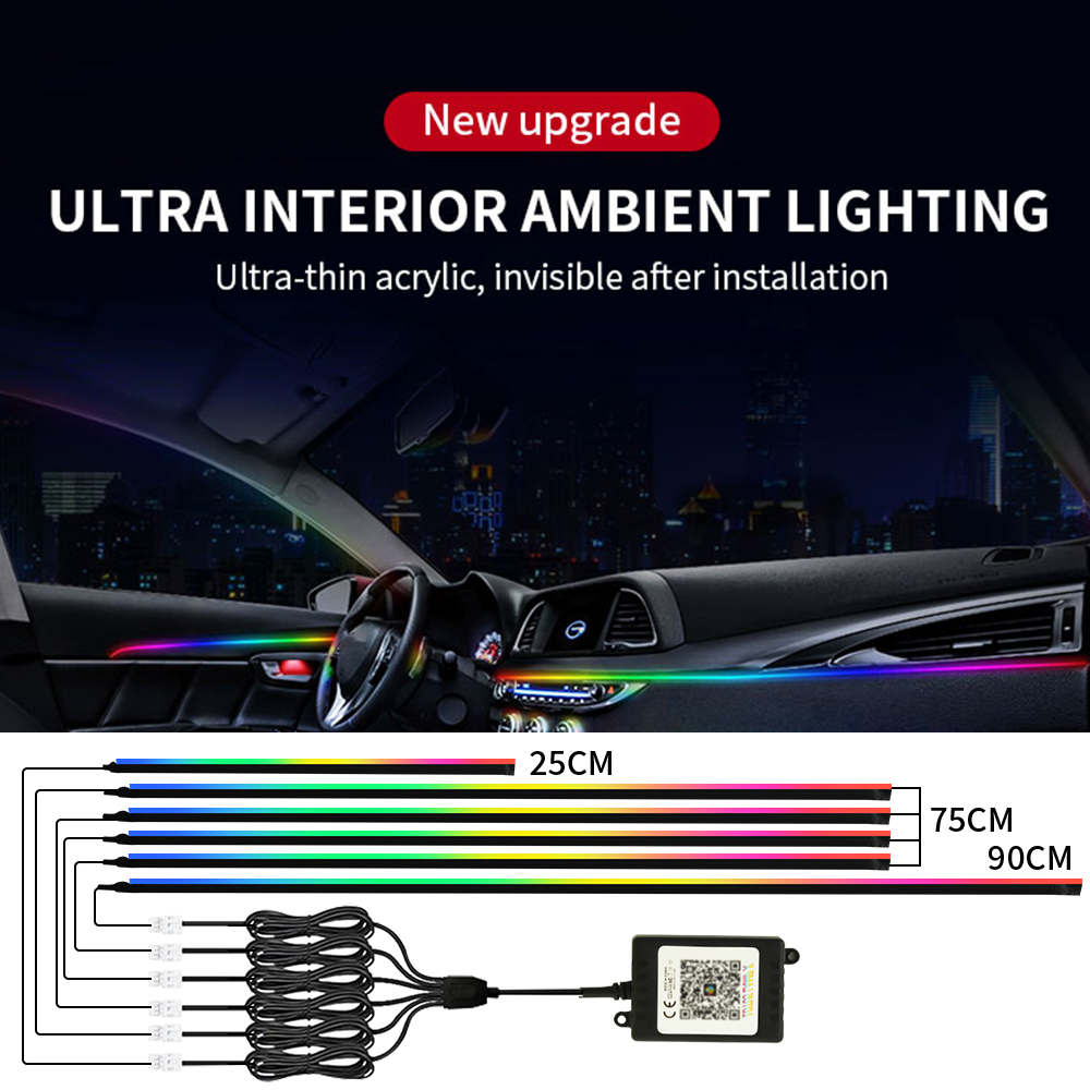 Symphony Car Ambient Lights Ki - Led Ambient Interior Car Lights App Control recension och pris