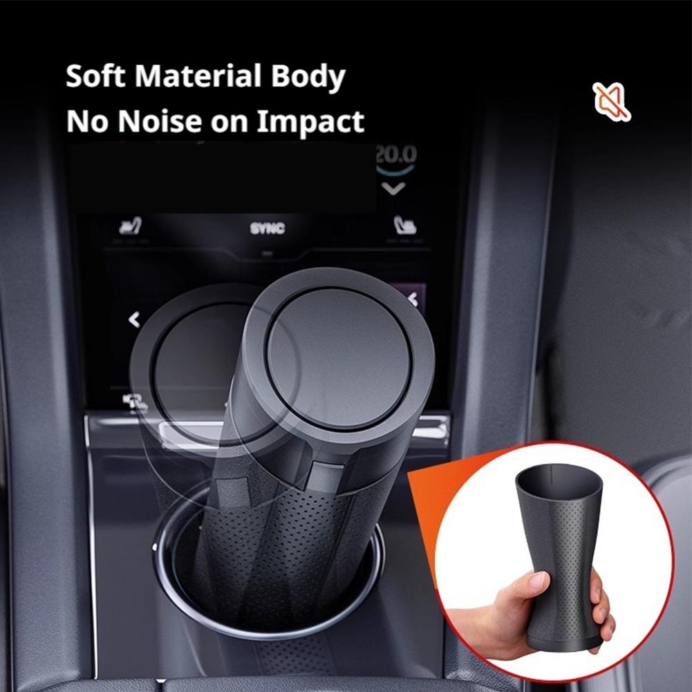 Portable Car Trash Can with Pu - Waterproof Car Trash Can With Lid recension och pris
