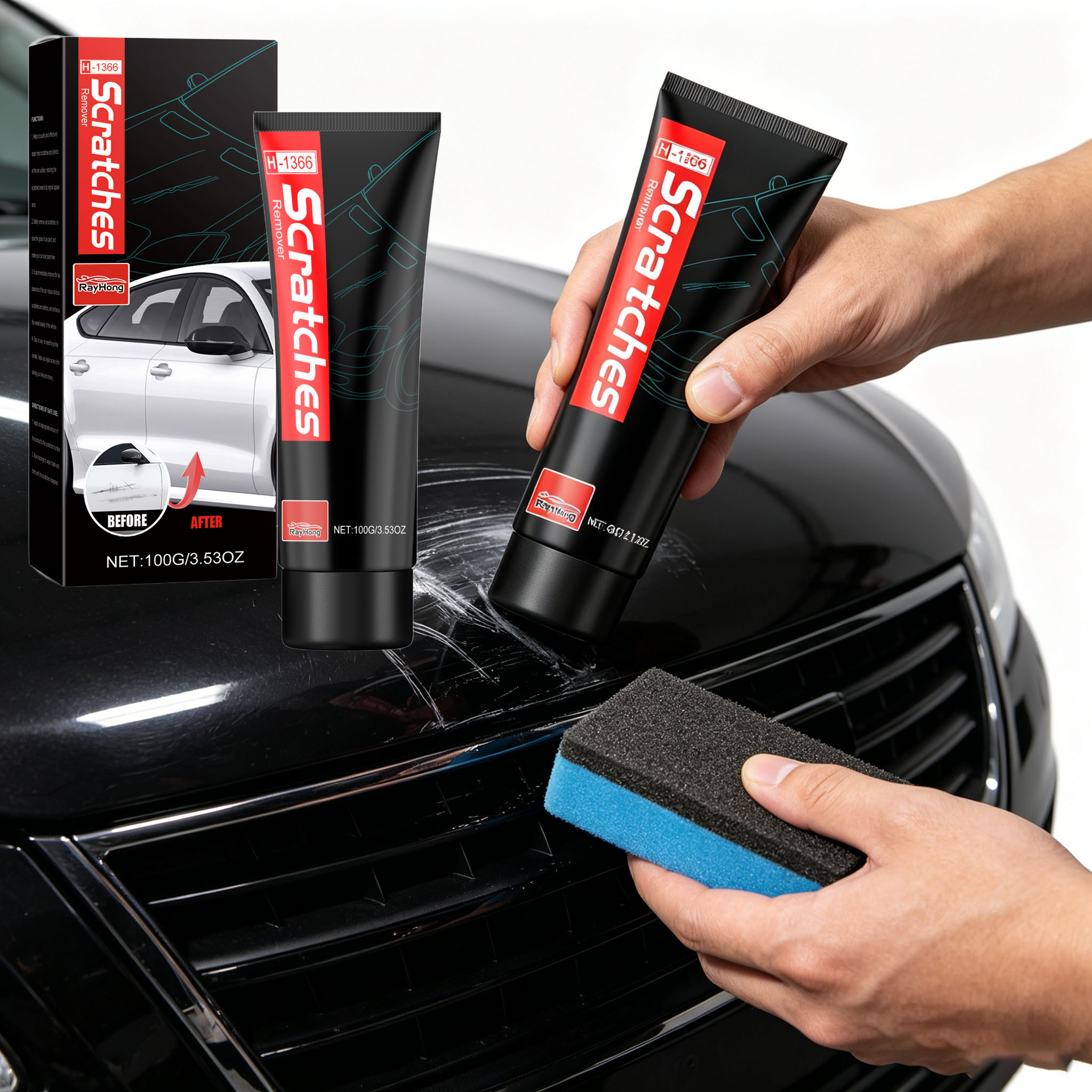 Car Scratch Removal Paste Eras - Car Scratch Repair Polishing Wax Paste recension och pris
